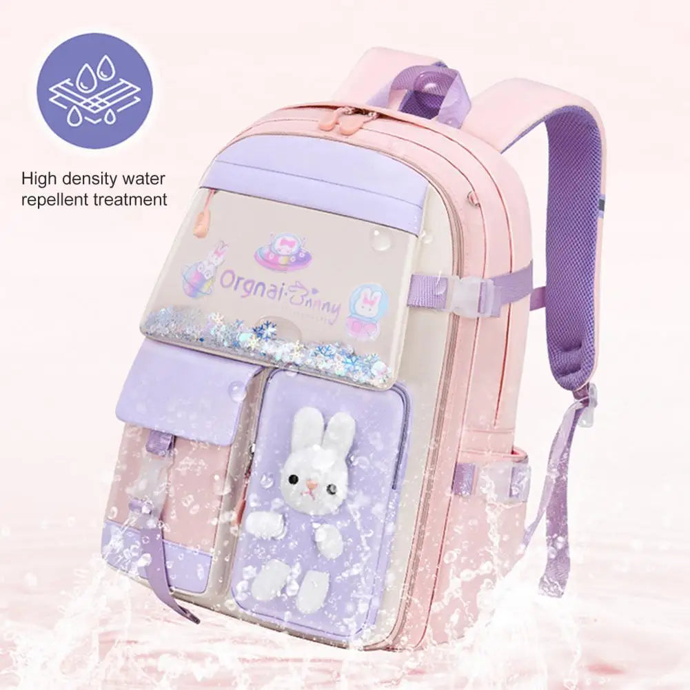 Girls Middle School Backpack Water Resistant Wear-resistant