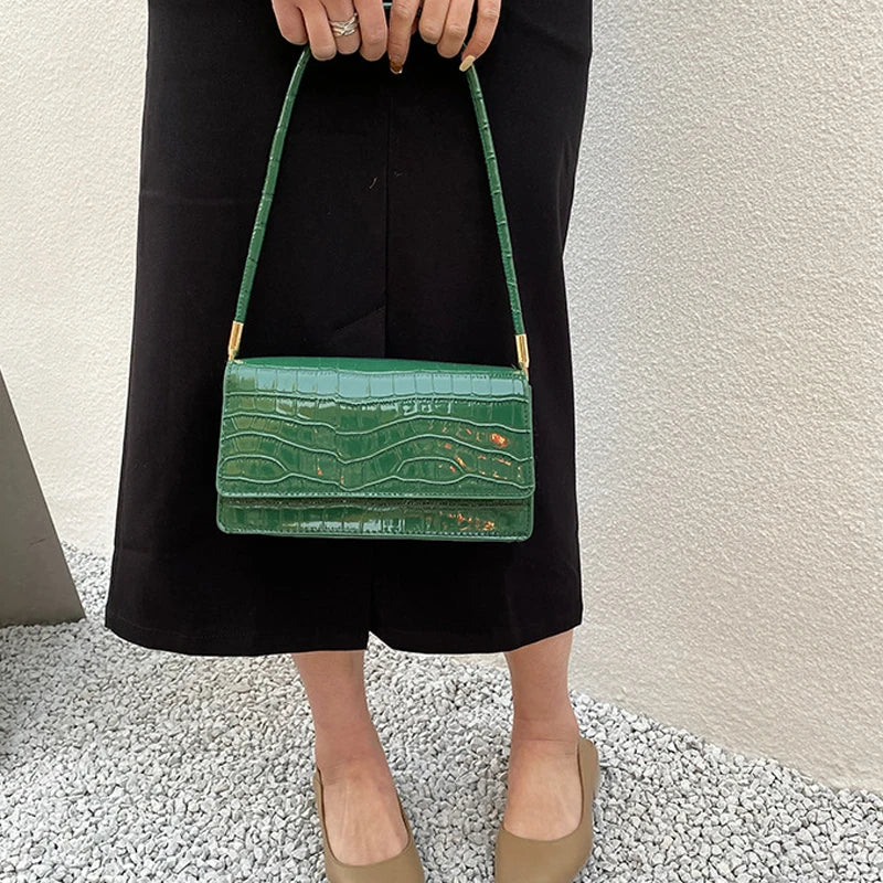 Crocodile Pattern Women's Shoulder Bag