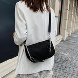 Oxford Crossbody Shoulder Bag with Chain Strap for Women