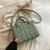 Casual Messenger Bags Texture Shoulder Bags Horizontal Square Leather Bags