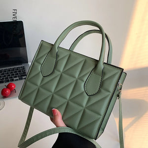 Casual Messenger Bags Texture Shoulder Bags Horizontal Square Leather Bags