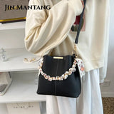 Summer Shoulder Messenger Bag Chain Bucket Bag