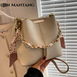 Summer Shoulder Messenger Bag Chain Bucket Bag