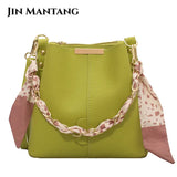 Summer Shoulder Messenger Bag Chain Bucket Bag