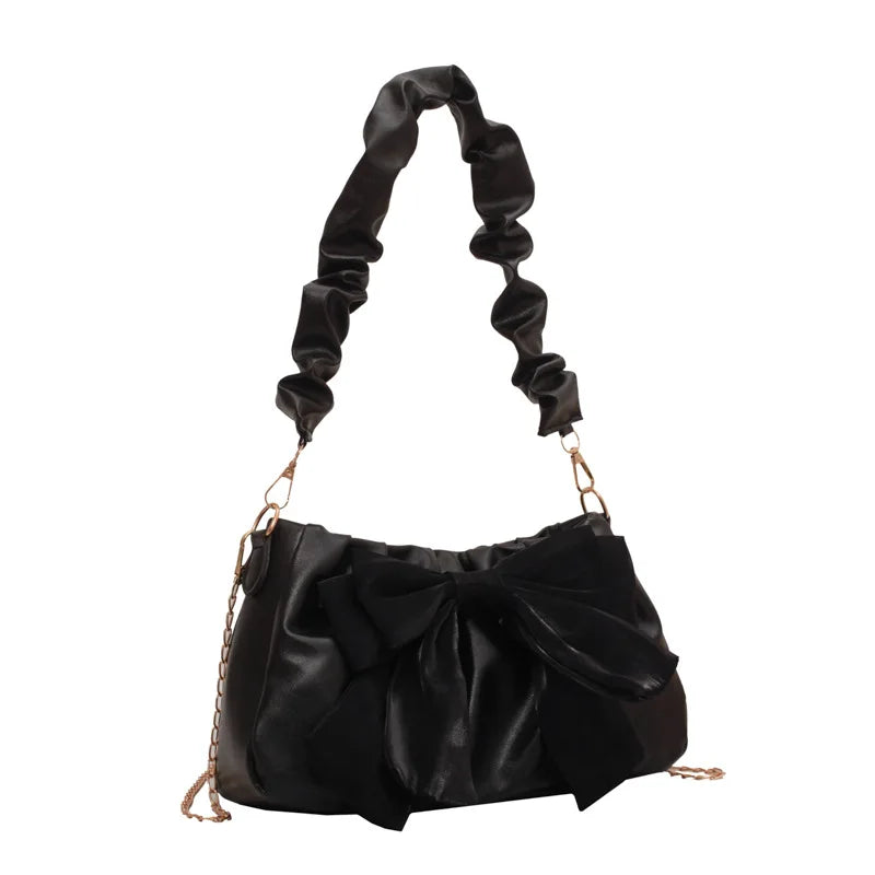 Casual Chain Messenger Bow Shoulder Hand Bag for Women