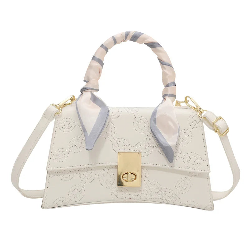 Casual Silk Scarf Shoulder Messenger Bag for Women