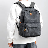 Camouflage Laptop Backpack Waterproof 14 Inch USB Charging School Bag