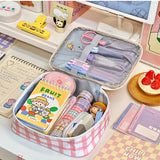 Large Capacity Cartoon Waterproof Leather Makeup Bag