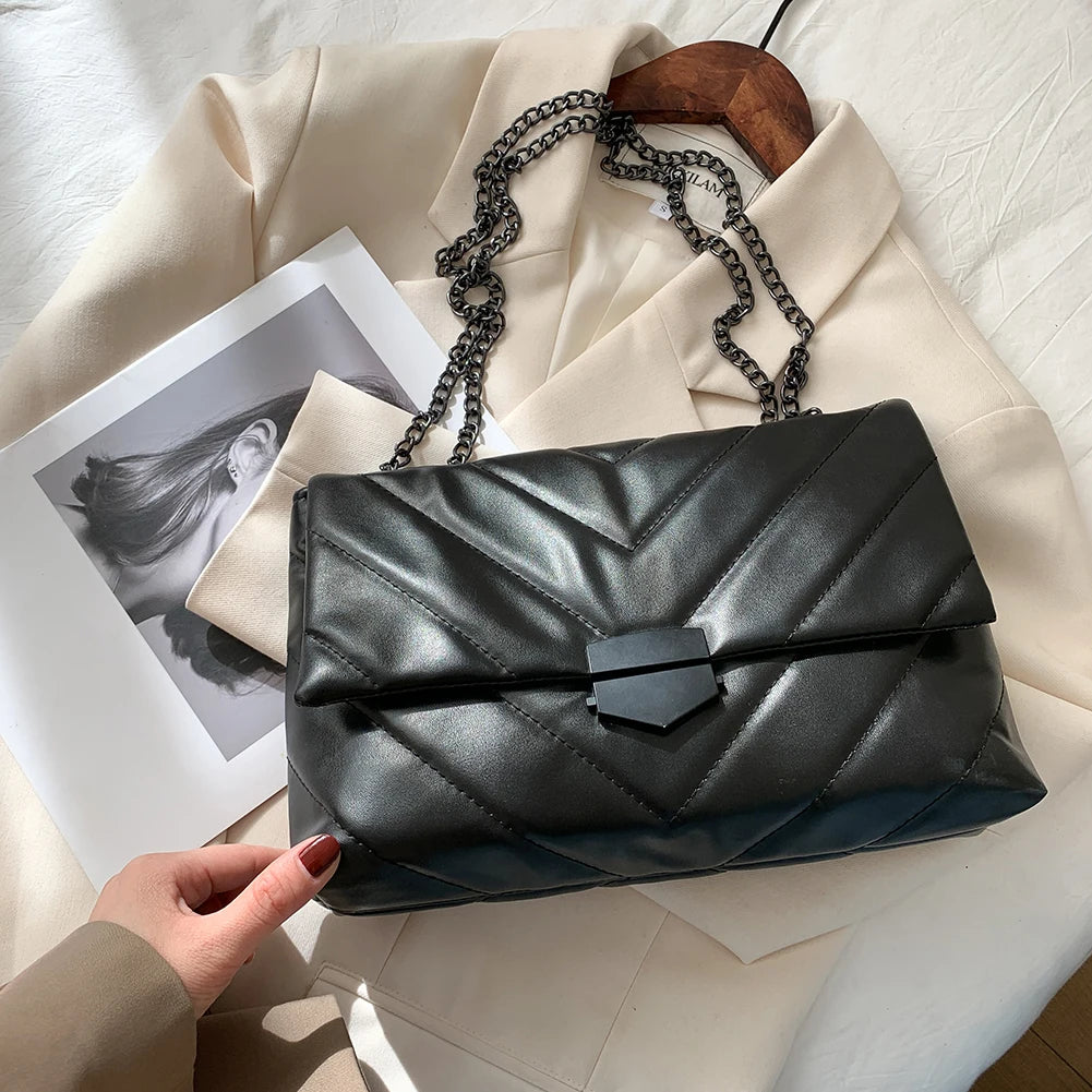 Large Capacity Soft Leather Shoulder Bag for Women
