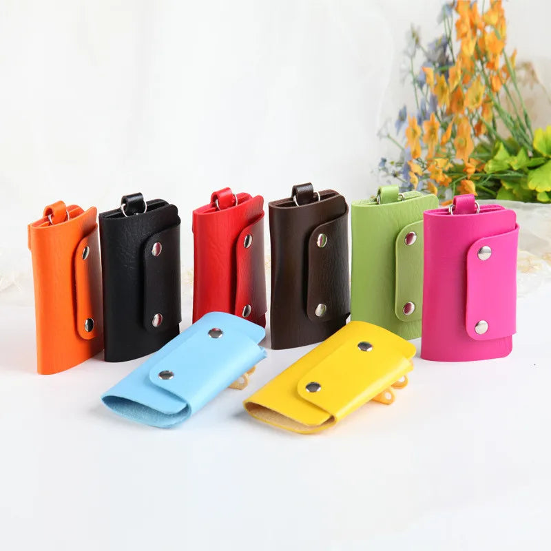 Leather Keychain Holder Car Key Bag Case