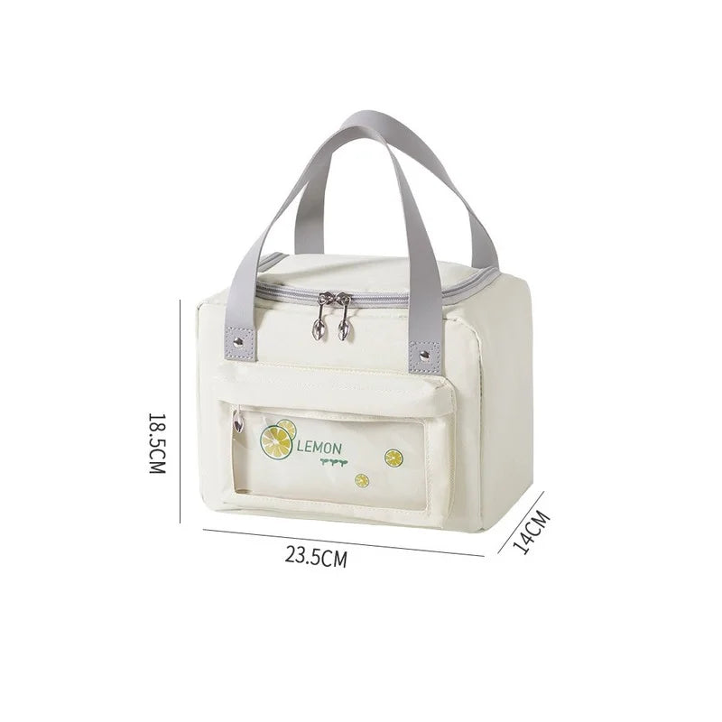 Portable Lunch Bag Thermal Insulated Cooler Bento Pouch Food Storage