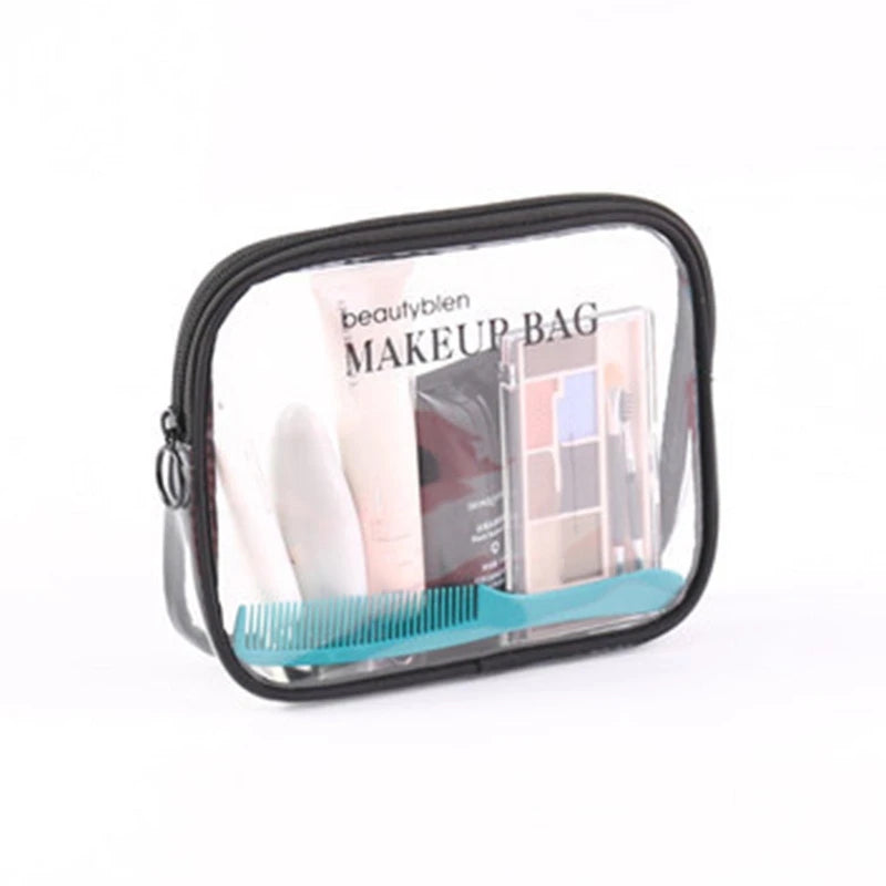 Transparent PVC Travel Cosmetic Bag Toiletry Zip Organizer