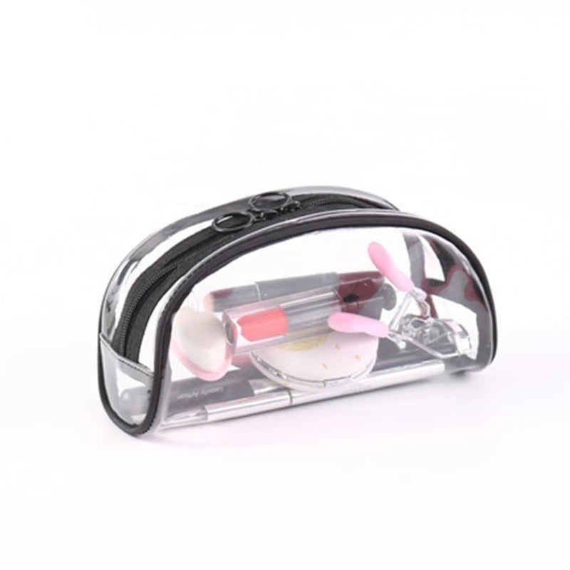 Transparent PVC Travel Cosmetic Bag Toiletry Zip Organizer