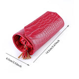 Travel Jewelry Organizer Box Roll PU Leather Jewellery Storage Pouch