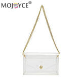 Portable Clear PVC Clutch Chain Handbag Stadium Approved Waterproof Bag