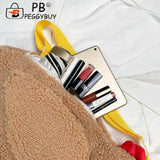 Women Plush Cartoon Shoulder Bag Hen Shape Crossbody Bag