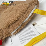 Women Plush Cartoon Shoulder Bag Hen Shape Crossbody Bag