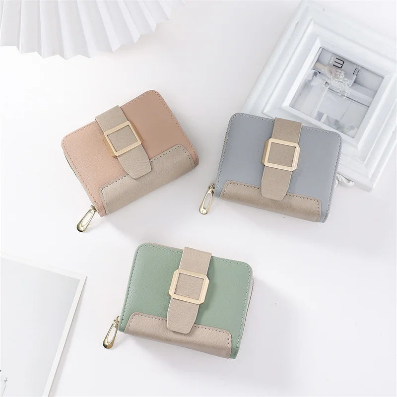 PU Leather Short Wallet Clutch Bag Dual Purpose