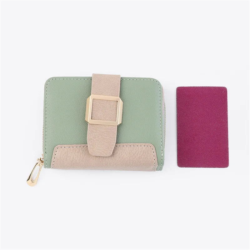 PU Leather Short Wallet Clutch Bag Dual Purpose