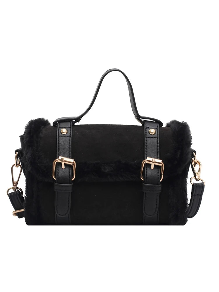 Autumn Winter Lamb Plush Cross Body Bag Women Bag