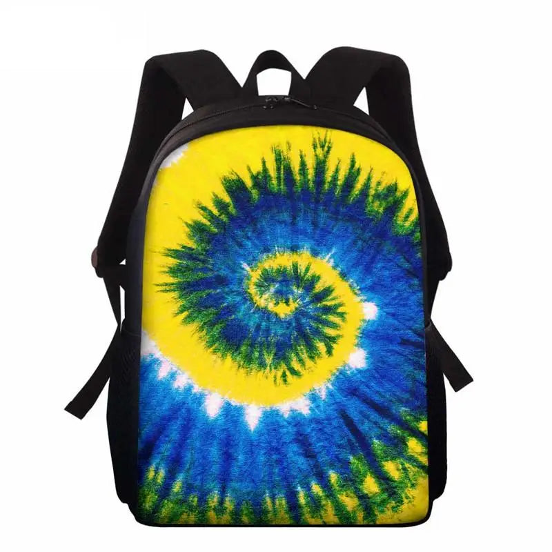 Tie Dye Printing School Bags Kids 15inch Primary Schoolbag