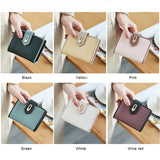 Women PU Leather Wallet Large Capacity Hasp Purses Multifunction Short Purse