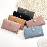 Floral Print Long Purses Zipper Hasp Wallet For Women