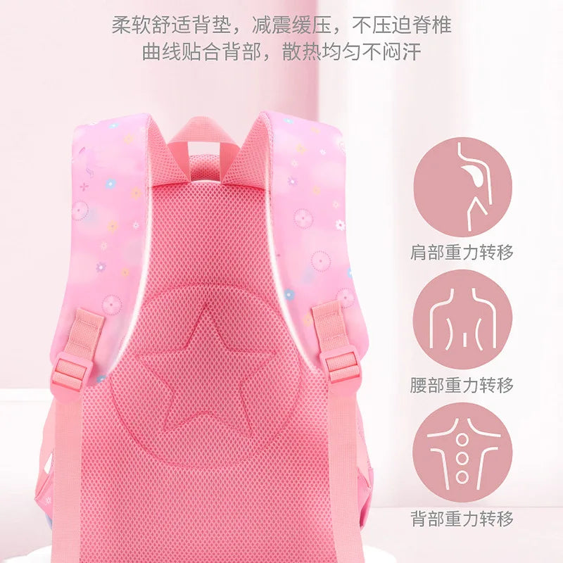 Orthopedic Children School Backpack Girls Book Bag Waterproof Mochila Infantil