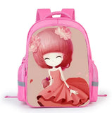 Cartoon Flower Girl School Backpack Lightweight Shoulder Bag