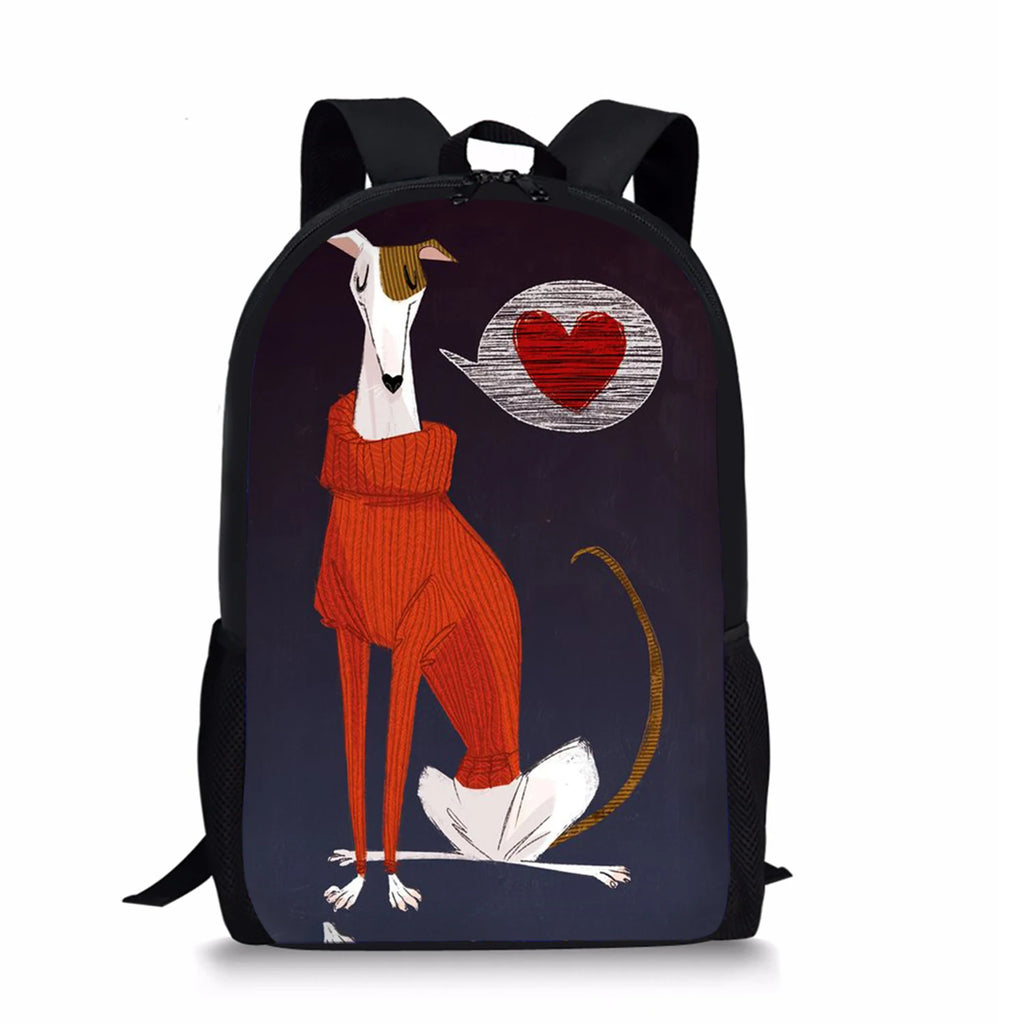 Cartoon Hound School Backpack for Teens