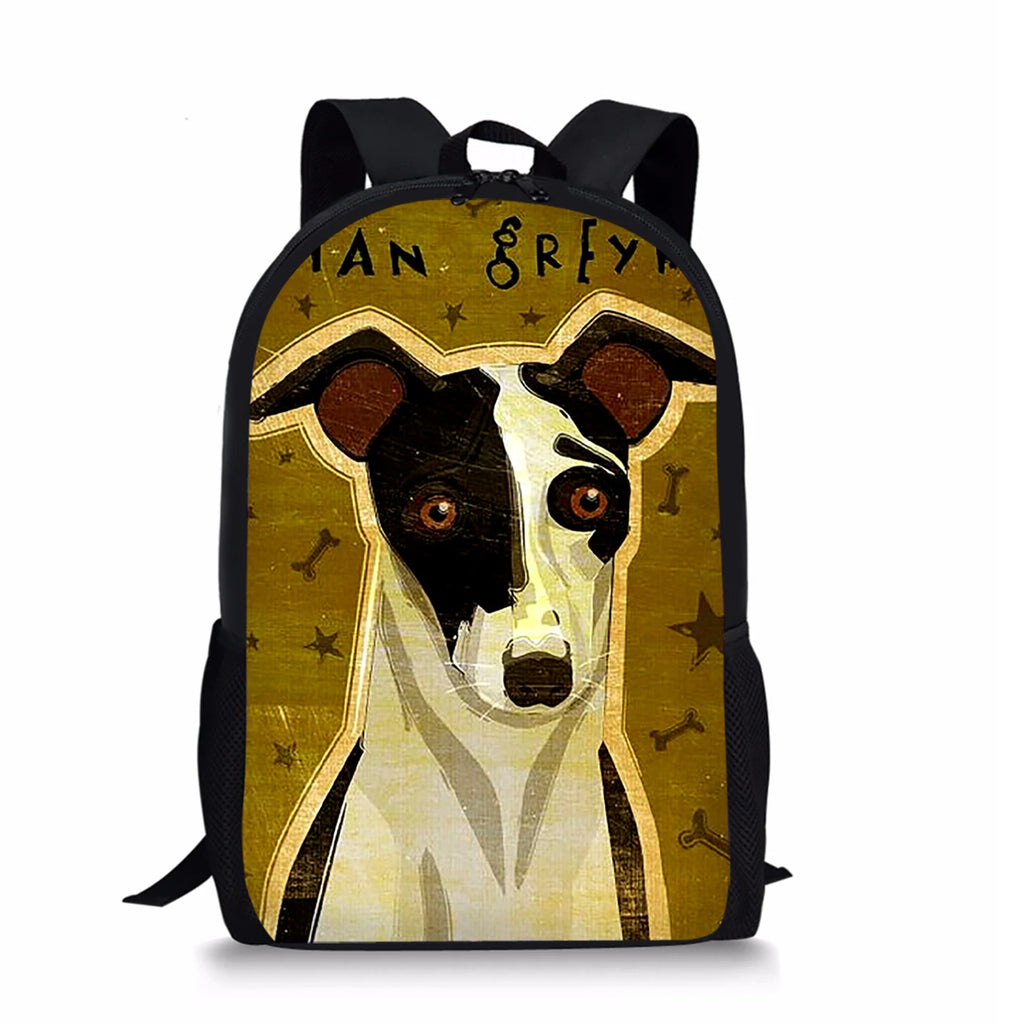 Cartoon Hound School Backpack for Teens