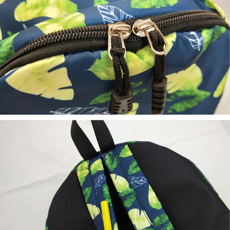 Large Capacity Nylon Backpack Women Waterproof Vintage Style