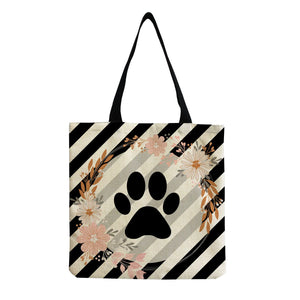 Cartoon Dog Paw Printed Lady Tote Bag