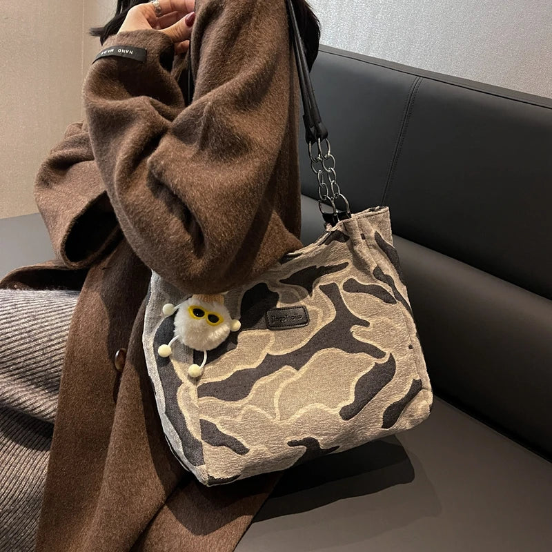 Chain Travel Women's Cotton Shoulder Bag Cross Body Purse