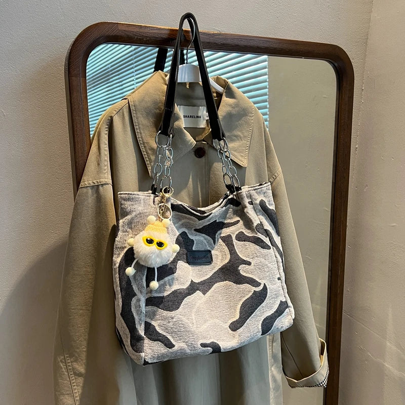 Chain Travel Women's Cotton Shoulder Bag Cross Body Purse