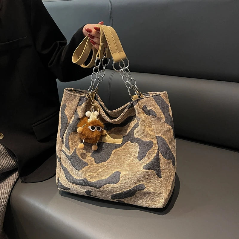 Chain Travel Women's Cotton Shoulder Bag Cross Body Purse