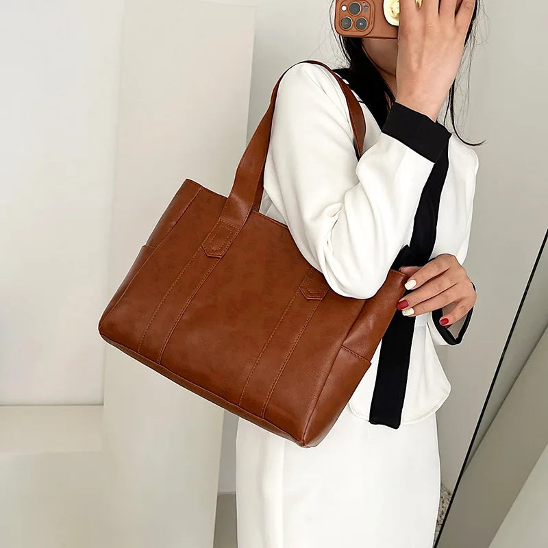 PU High-Quality One-Shoulder Large Bag Women's Summer All-Match Commuter Bag