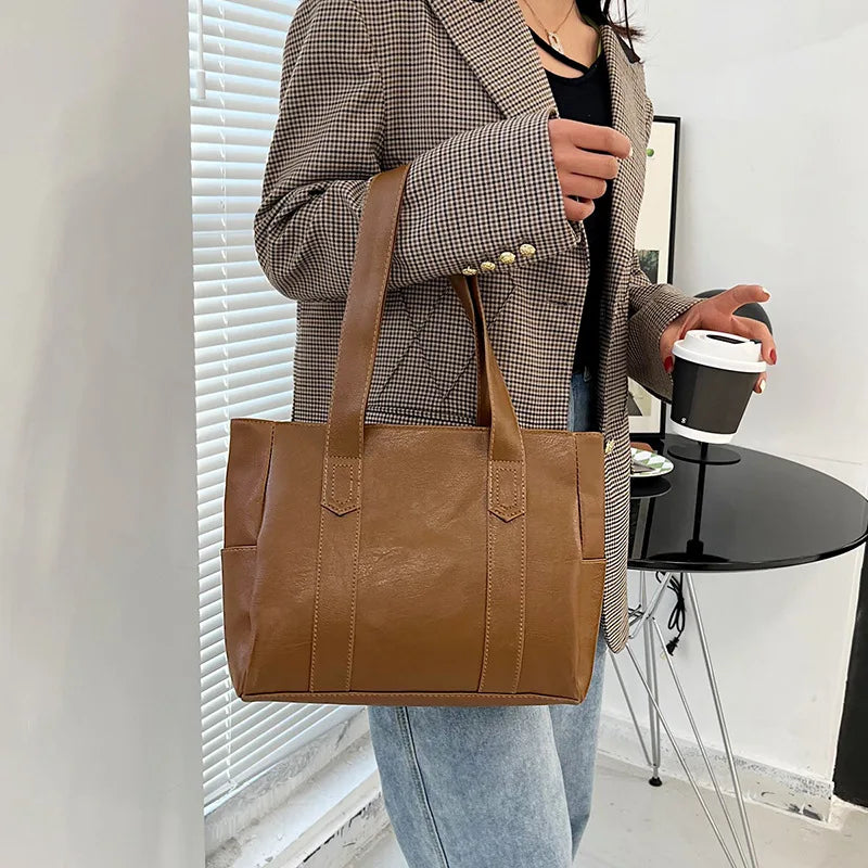 PU High-Quality One-Shoulder Large Bag Women's Summer All-Match Commuter Bag