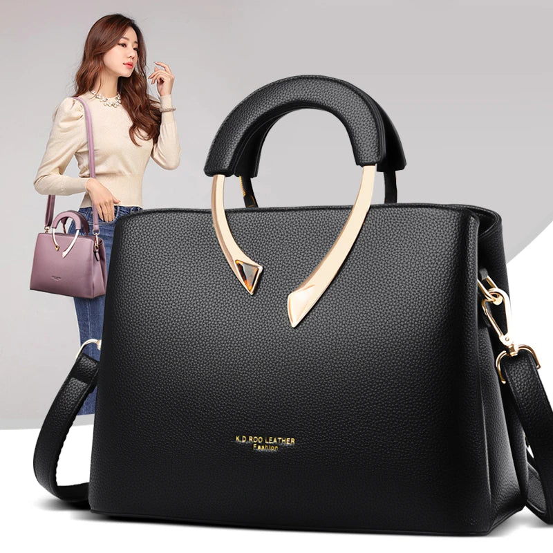 PU Leather Casual Crossbody Bags for Women Handbags Lady Top-Handle Bag