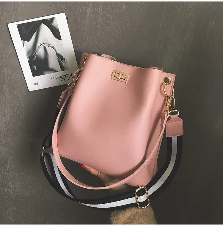 Casual Large Bucket Crossbody Bags Women Shoulder Messenger Purses
