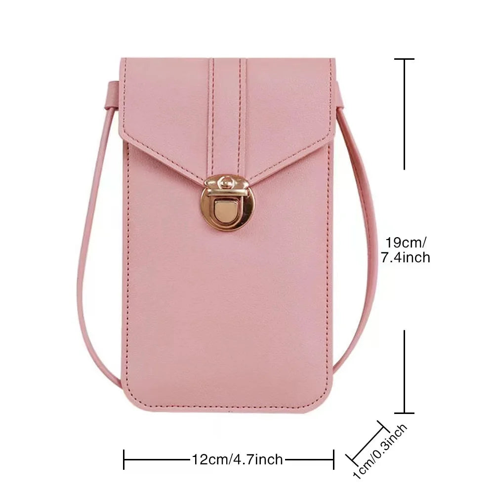 Cat Print Crossbody Bag with Touch Screen Phone Pocket