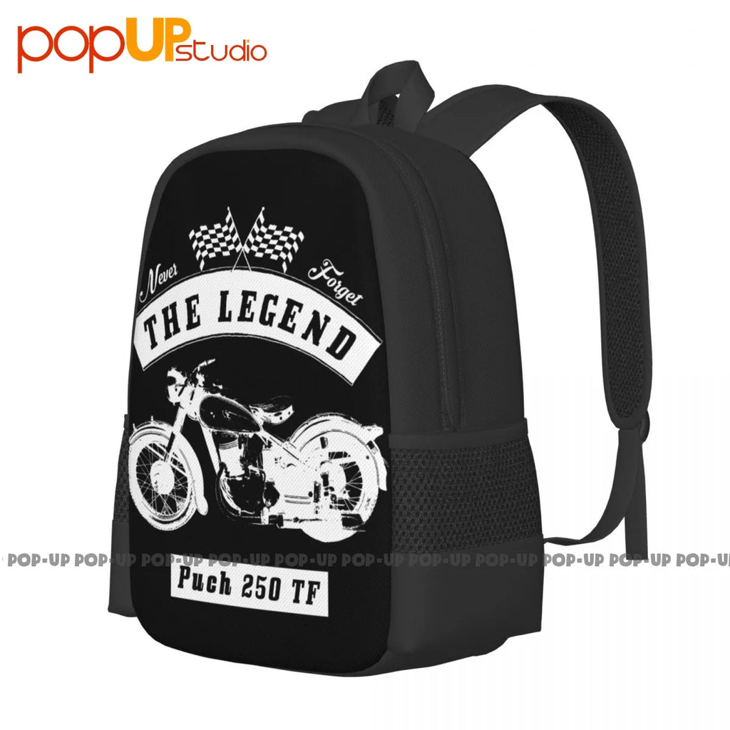 Puch 250 Tf Motorcycle Backpack Large Capacity Eco Friendly Riding Backpack