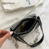 Silver Women Diamonds Tote Bag Rhinestone Shoulder Bags Clutch Purse