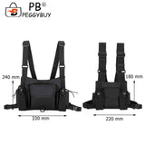 Adjustable Unisex Nylon Waistcoat with Phone Bag Pair