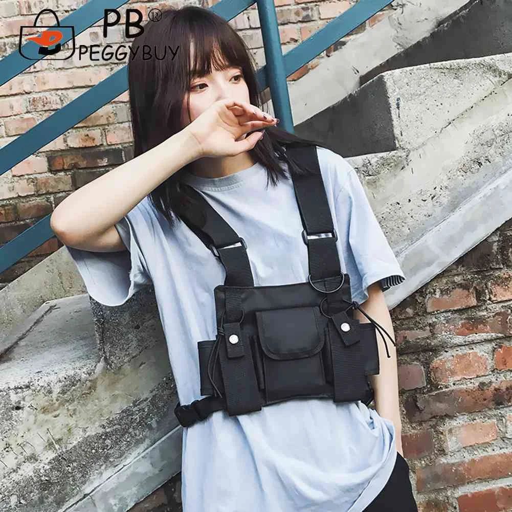 Adjustable Unisex Nylon Waistcoat with Phone Bag Pair