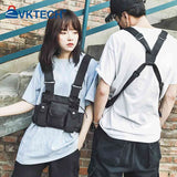 Chest Waist Functional Unisex Nylon Waistcoat Cross Bag
