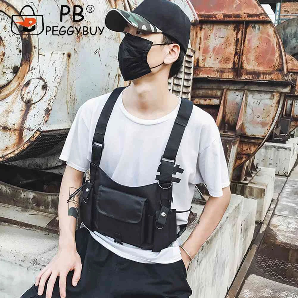 Adjustable Unisex Nylon Waistcoat with Phone Bag Pair