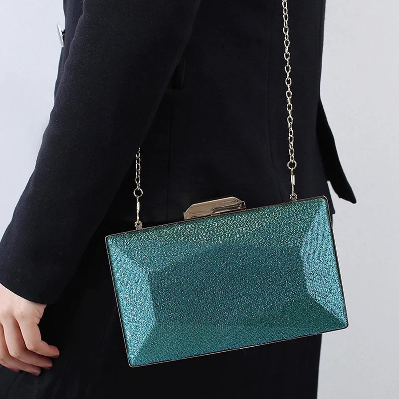 Purple Unique Evening Clutch Bags for Wedding Party Shoulder Handbags Purse