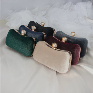 Green Tassel Evening Clutch Bag with Chain Strap