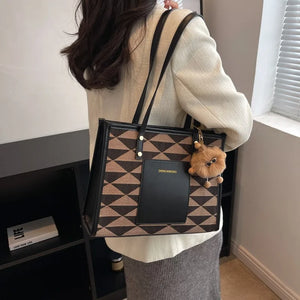 Casual Retro Tote Bag Large Capacity Shopping Bags Women